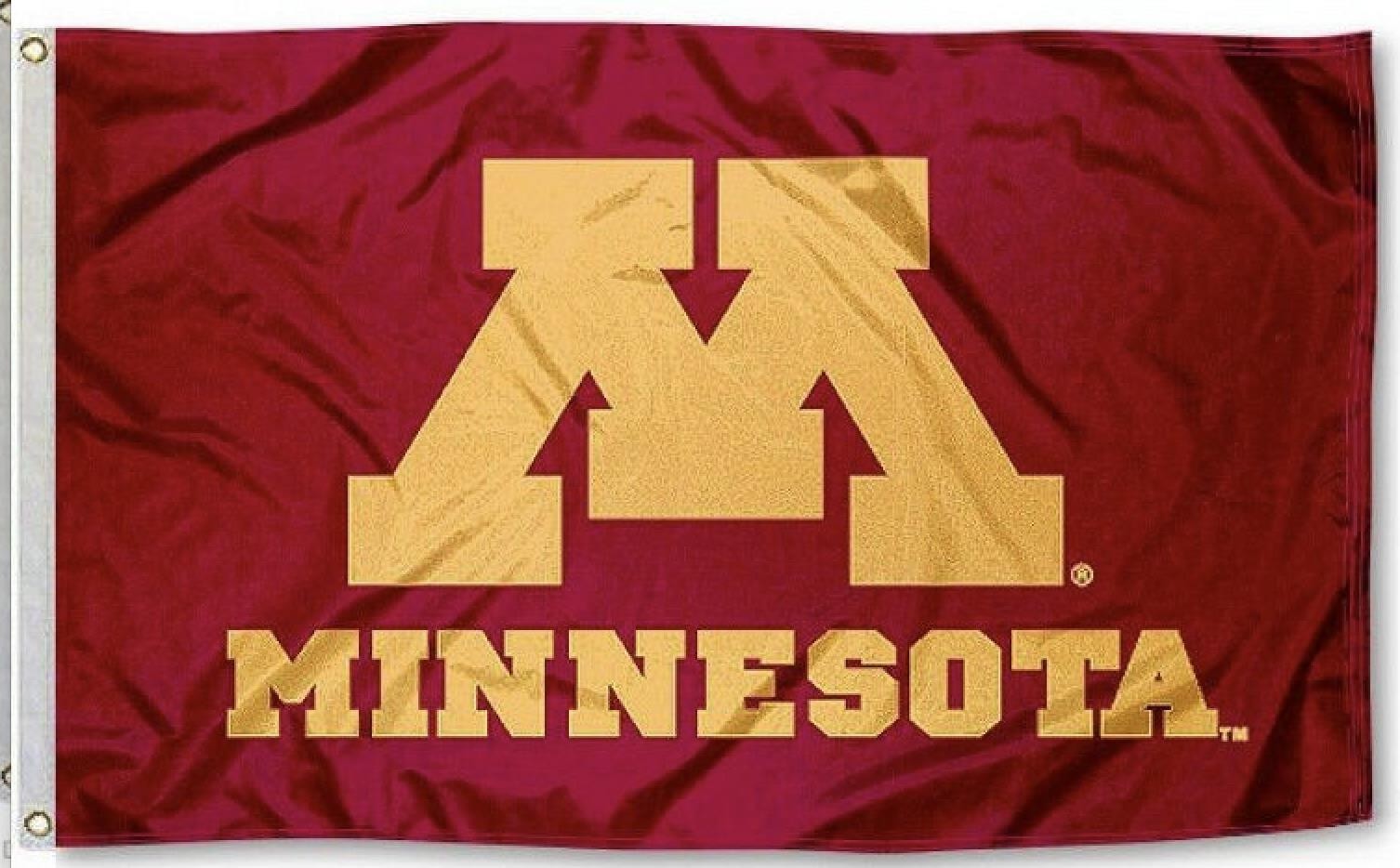 MINNESOTA GOPHERS 3'X5' FLAG UM UNIVERSITY OF MINNESOTA 3X5 BANNER Man Cave Flag