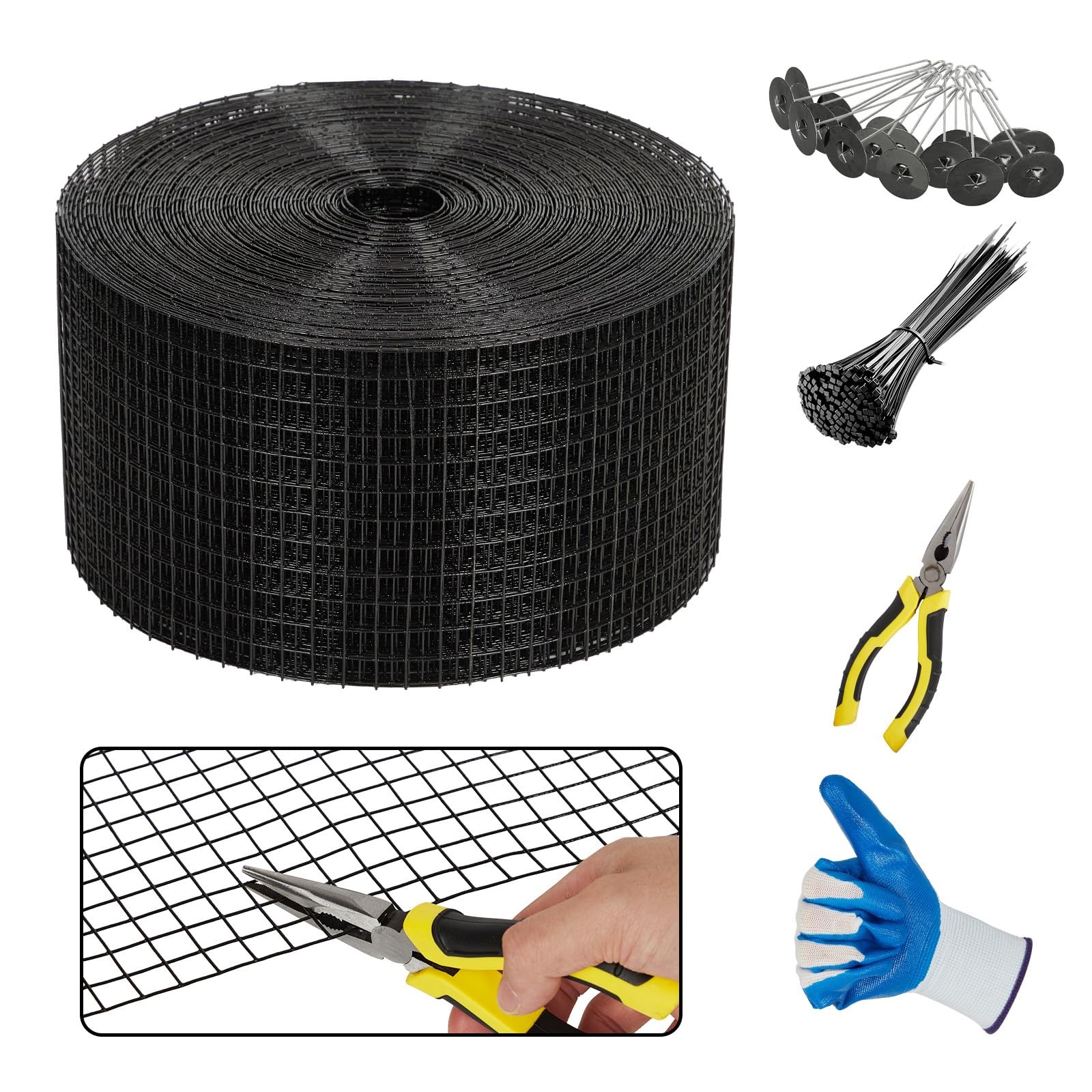 Towallmark 6In X 120Ft Solar Panel Bird Guardheavy Duty Pvc Coated Critter