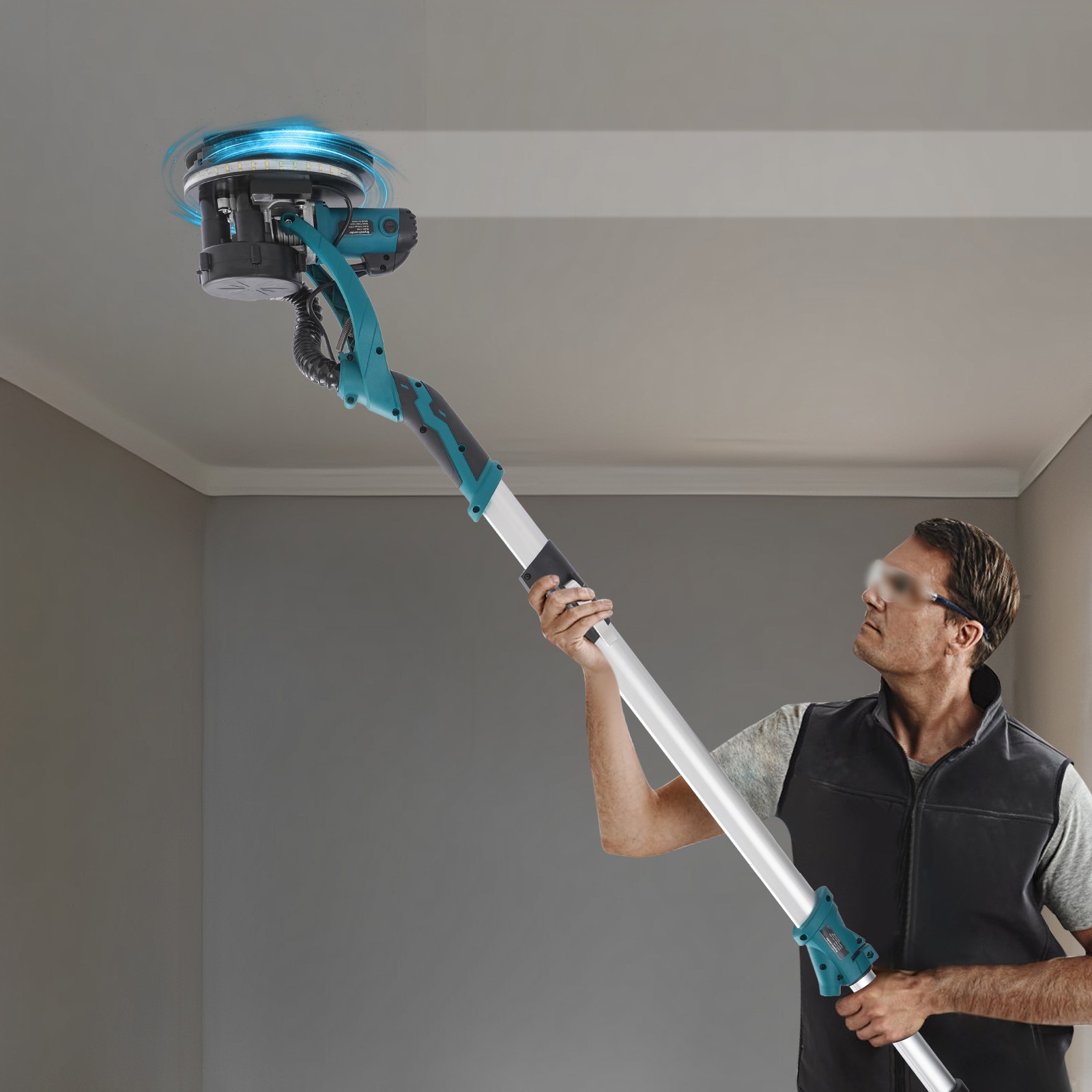 Electric Ceiling Wall Sander With Dust Collection Variable Speed Drywall Sander