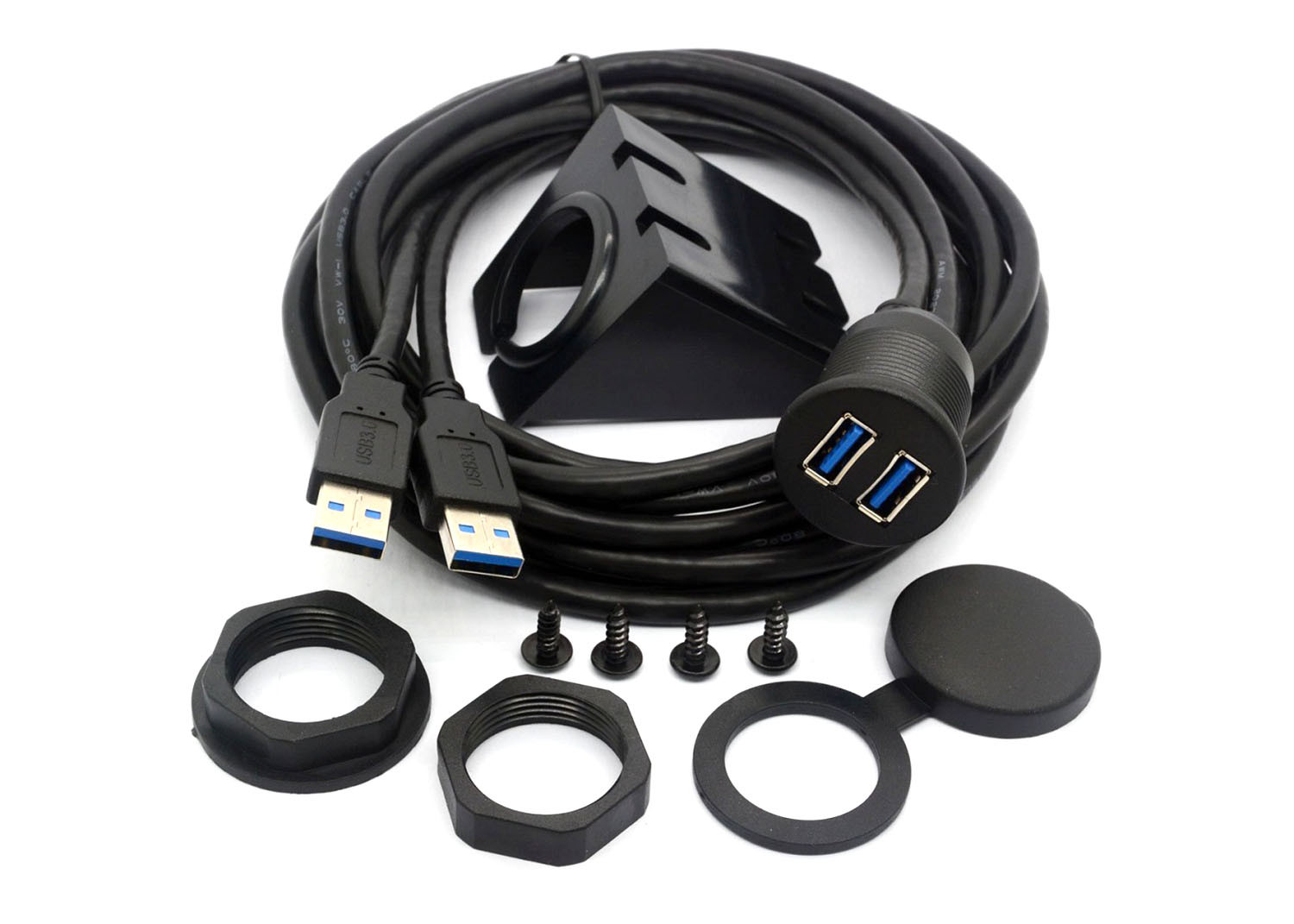 Cabinet Mount Dual USB 3.0 Port