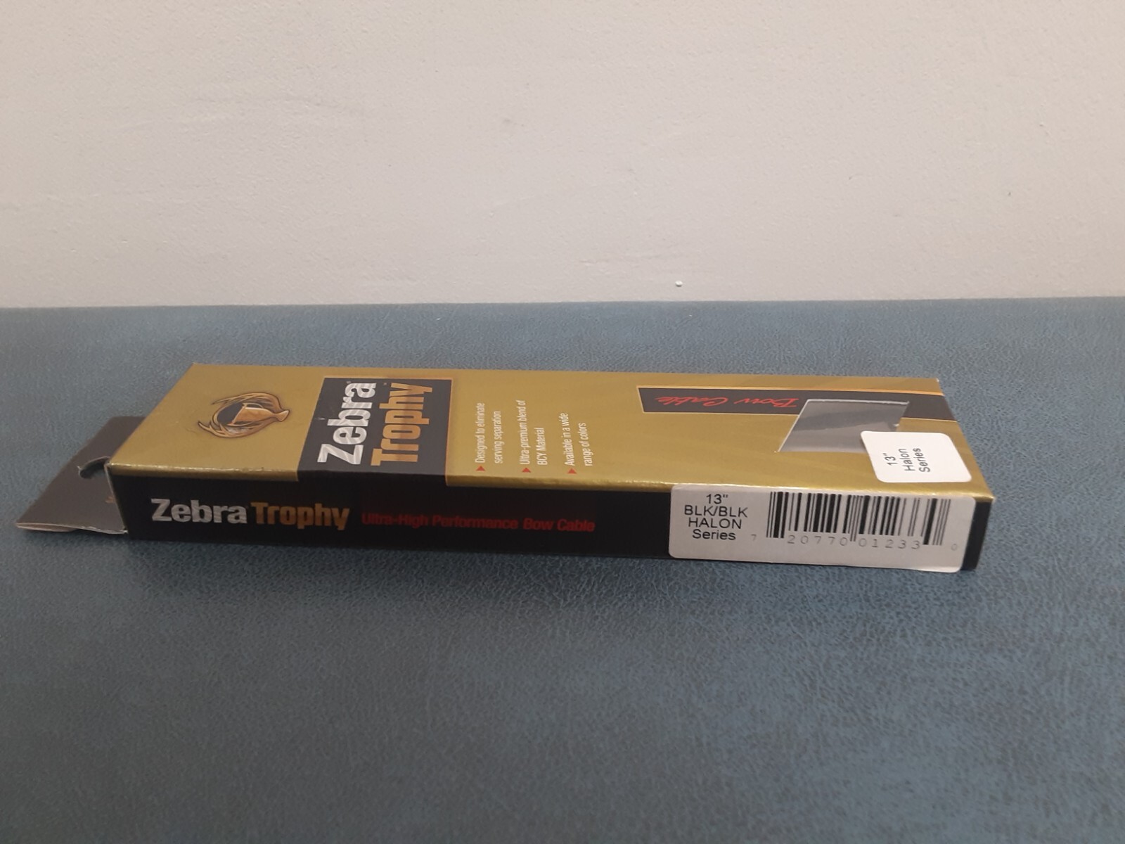 Zebra Trophy Bow Cable/ 13" Black Halon Series - NEW