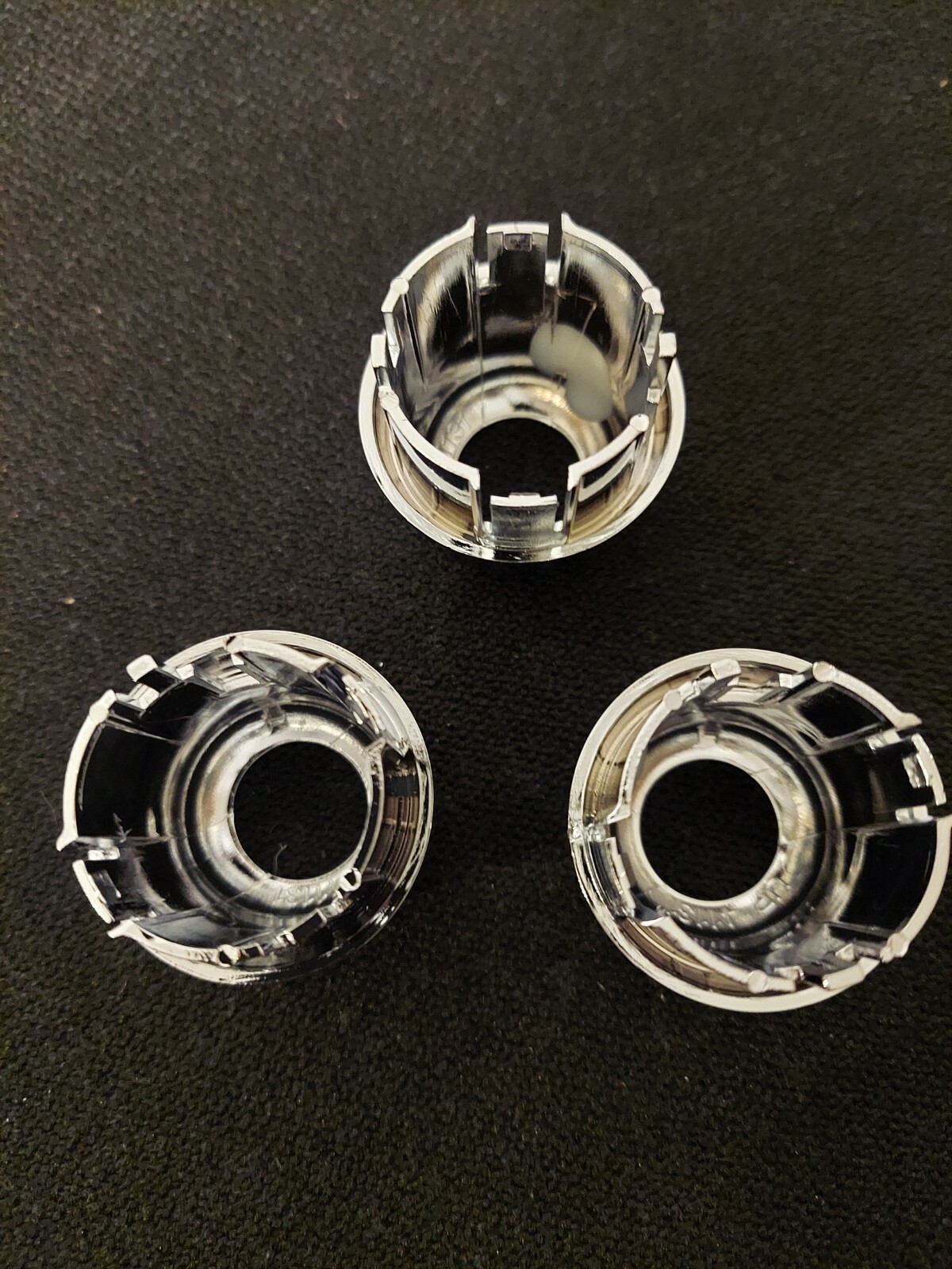 Kenworth W900, T800, T660 Set/3 Chrome AC Heater Control Outer Knobs for 2006+