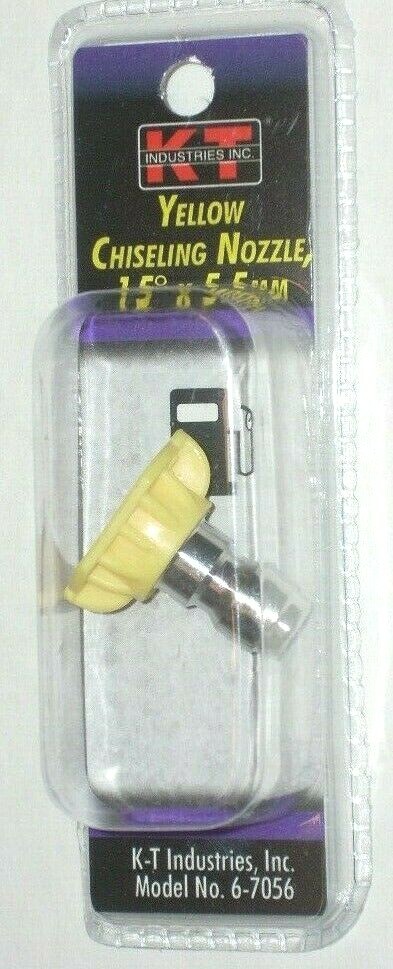 KT Industries 6-7056 Yellow Chiseling Nozzle 15 Deg x 5.5 mm Pressure Washer Tip