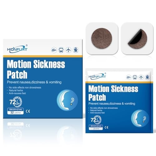 32ct Motion Sickness Patches Non Drowss – Sea Sickness Patches for Cruise