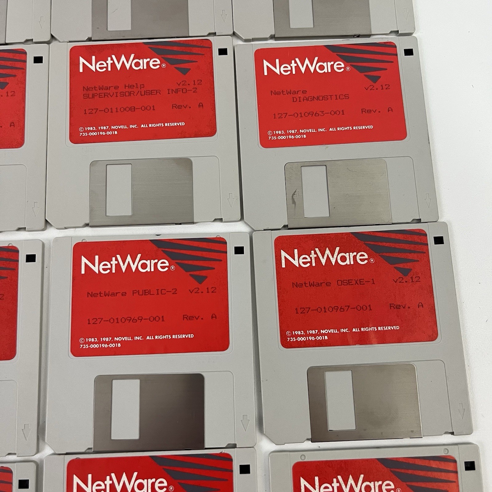 Vintage 80’s Novell NetWare Computer Software 20 Disk 10024