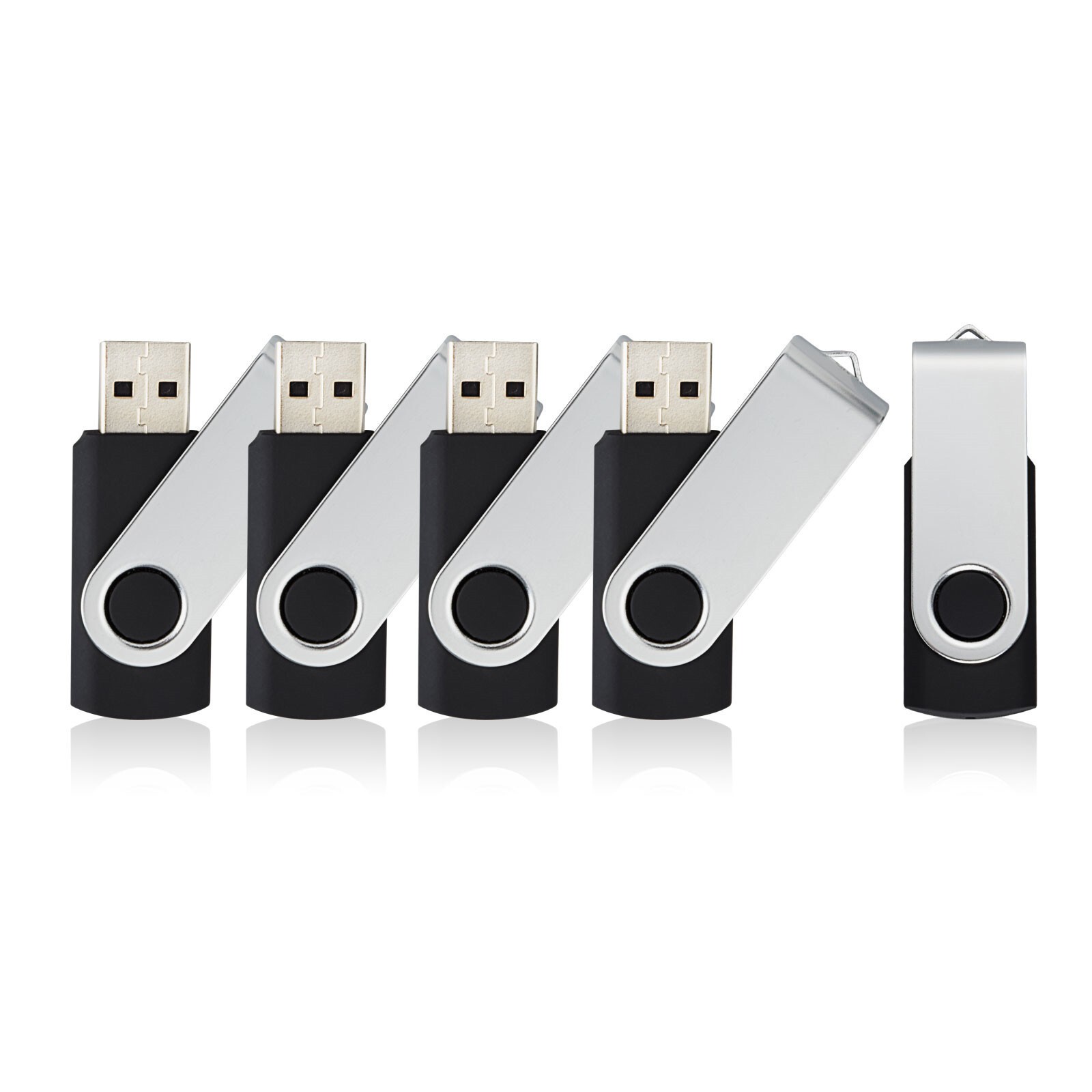 10Pack Swivel USB Flash Drives Memory Stick U Disk Thumb Pendrive Storage Black