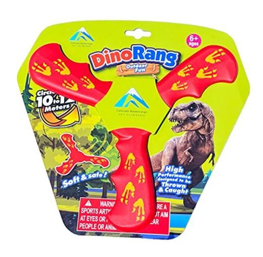 Red Dinorang Boomerang - Great Beginner Boomerang for Kids or Adults. Soft and