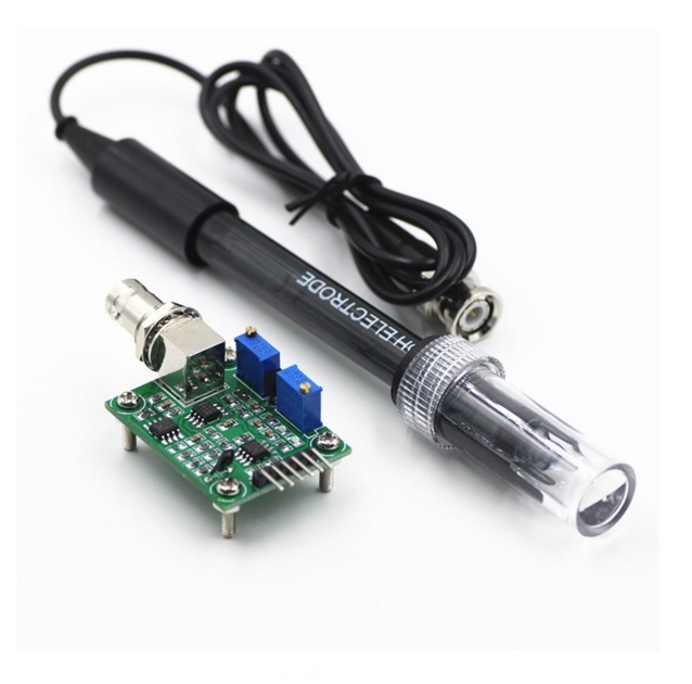 Liquid PH0-14 Value Detect Sensor Module + PH Electrode Probe BNC for Arduino