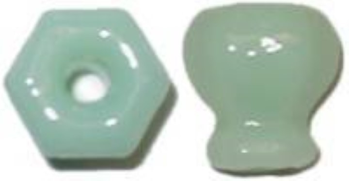 Glass Knob - Jadite - 1 3/16" - vintage antique pull rare furniture drawer