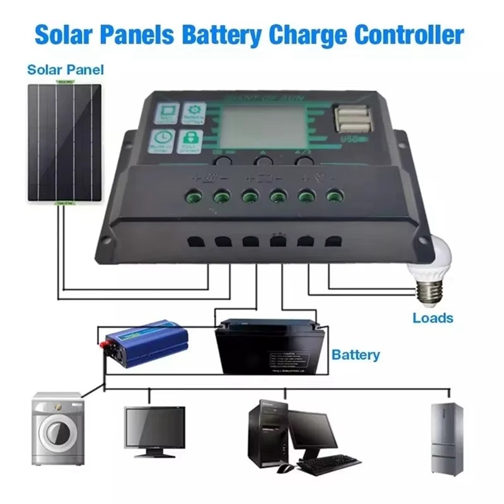 Solar Controller 12V 24V Solar Panel PV Controller for Lifepo4 Lithium GEL8365