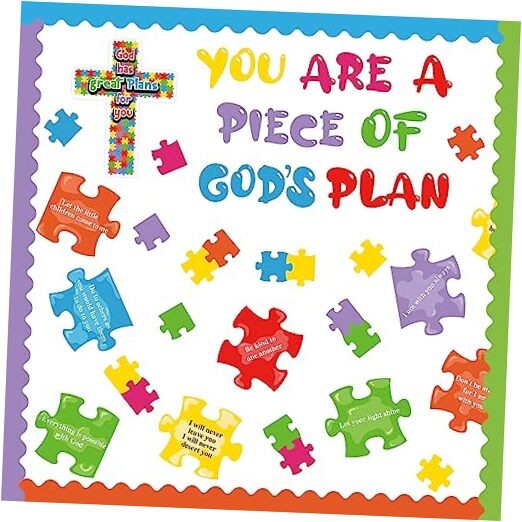 67 Pieces Christian Bulletin Board Religious Gods Plan Sunday School