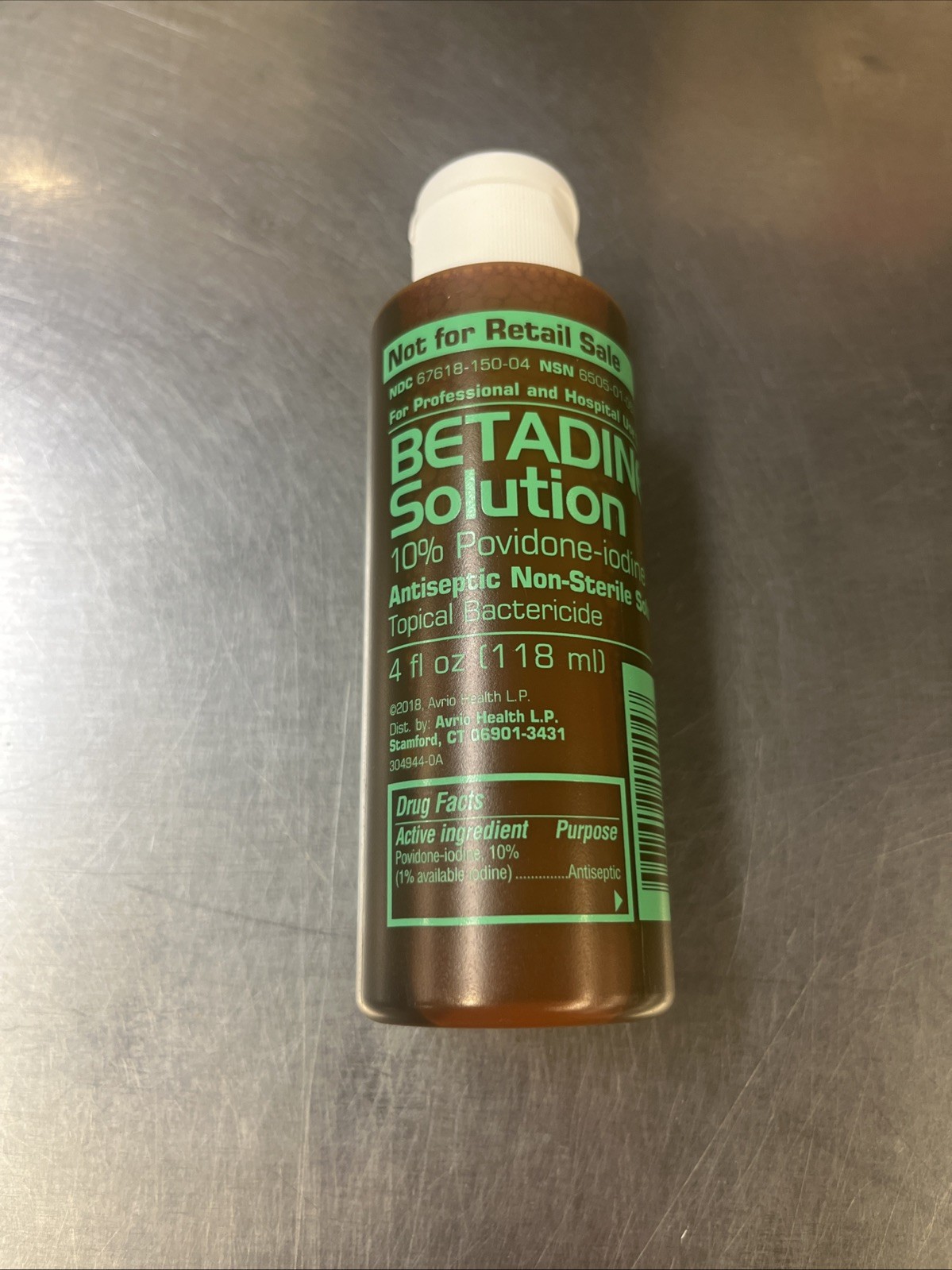 Betadine Solution 4 oz (118mL) Bottle - EXP: 6/25 - SEALED