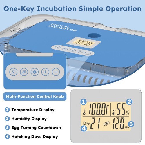 Incubator 70 egg incubators with automatic rotation and temperature control