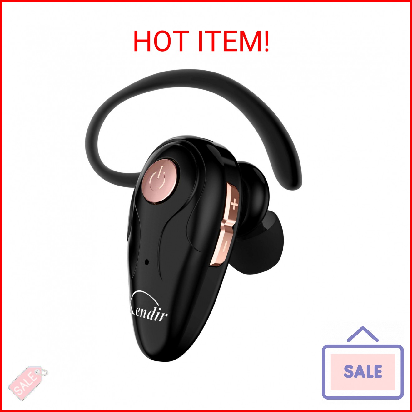 Kendir Bluetooth Headset, V5.0 Ultralight Wireless Headphone Cell Phone Earpiece