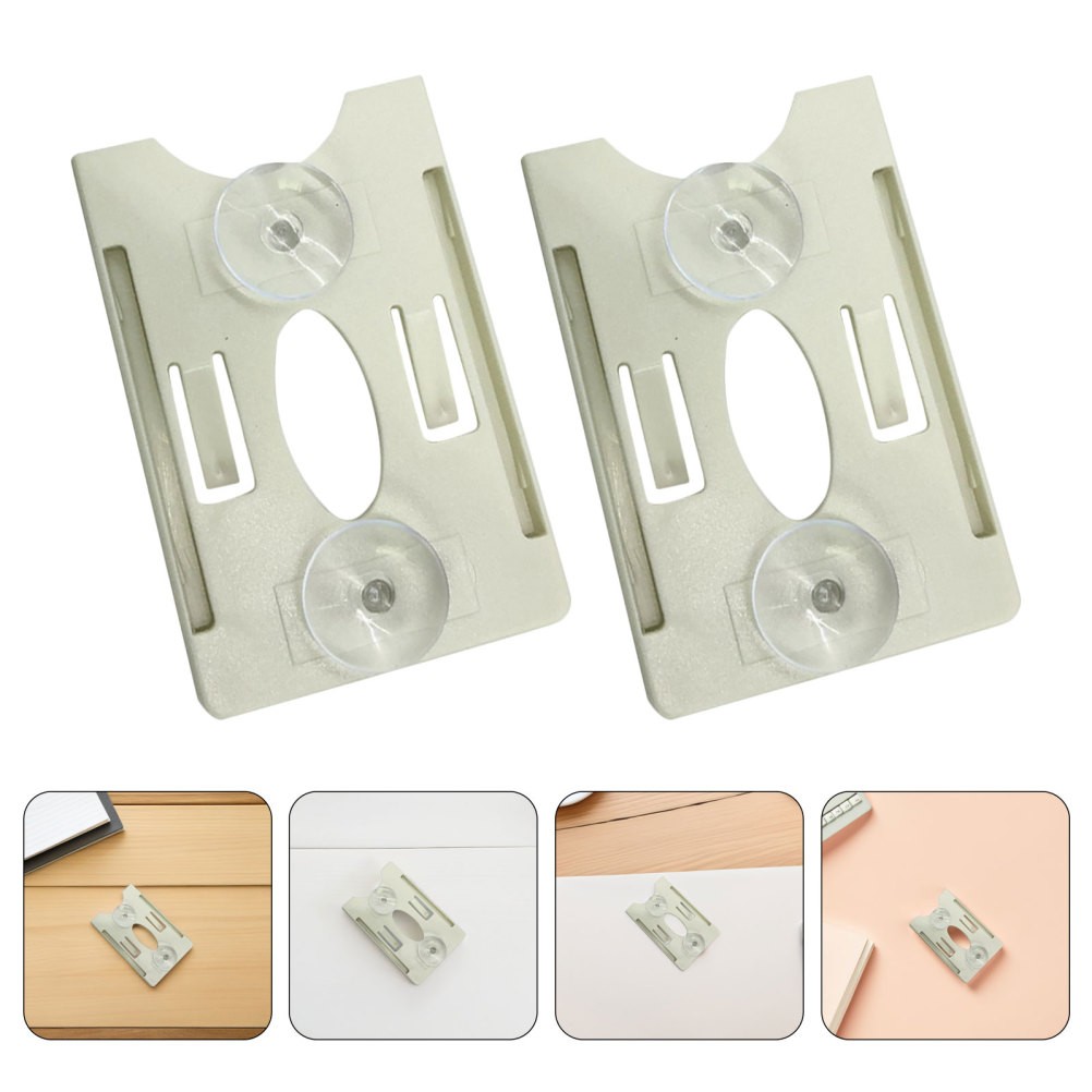 4Pcs Durable Plastic Car Parking Card Holders with Suction Cups Beige