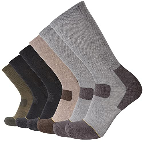 Unisex 4/6P Pack Merino Wool Outdoor Hiking Trail Crew Sock 10-13 1706m