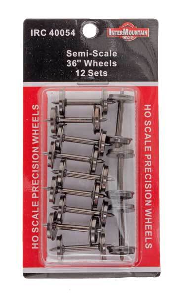 InterMountain 40054 12 Pack 36" Semi-Scale HO Metal Wheel sets MODELRRSUPPLY