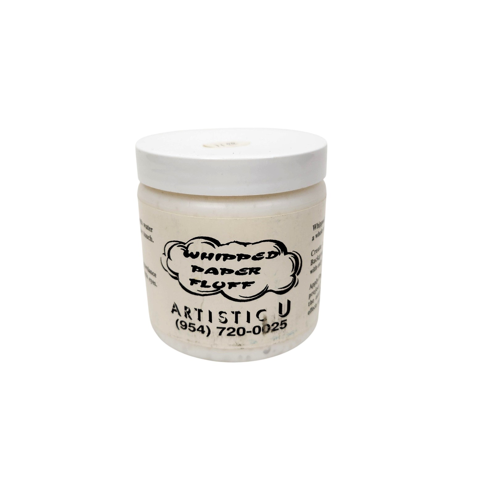 Artistic U Whipped Paper Fluff 8 Oz Stamping Embossing Texture Paste Jar