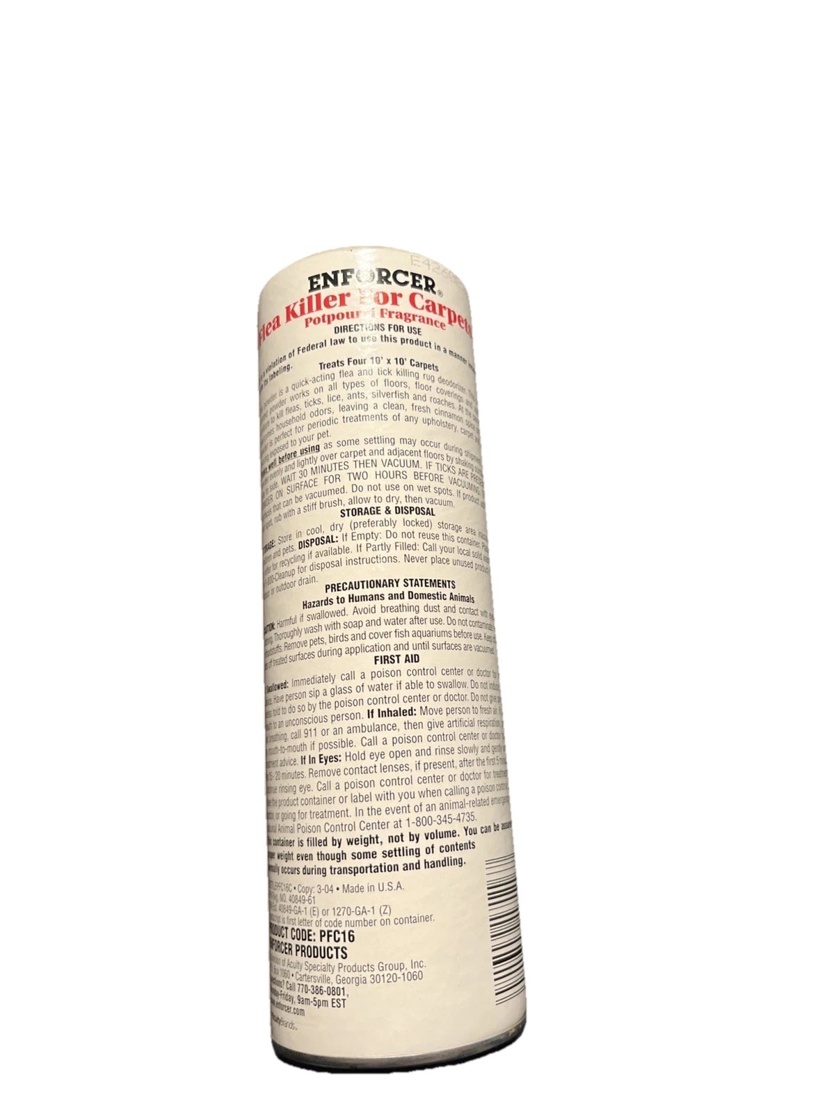 Enforcer Flea Killer For Carpets Rug, Deodorizer Cinnamon Spice