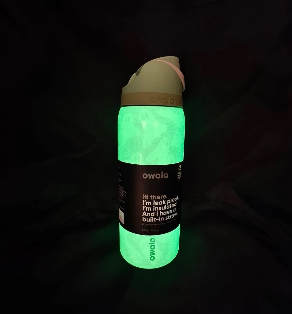 Owala FreeSip Halloween Ghost Glow in the Dark Tumbler 32oz Stainless Steel