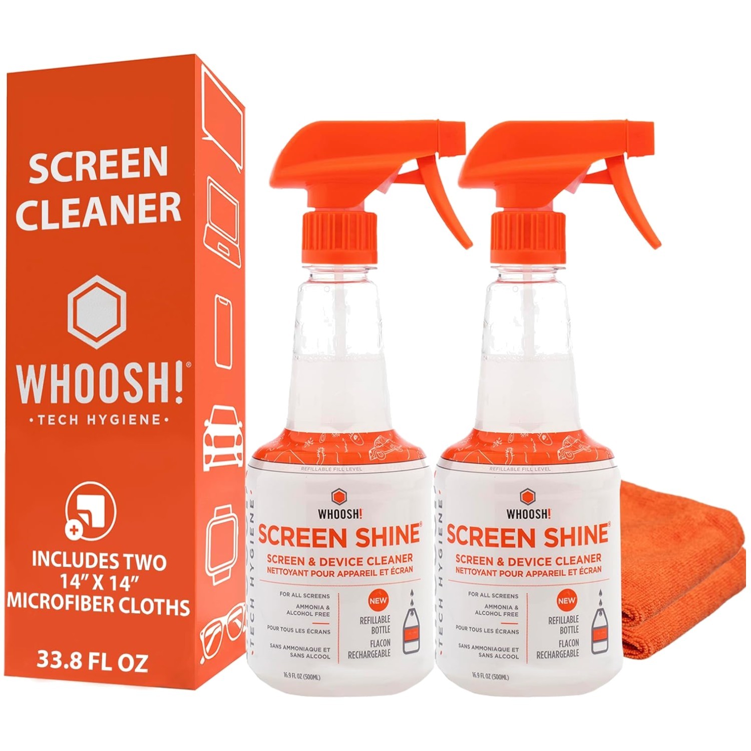 Crystal Clear TV Screen Cleaner - 16.9 fl oz Spray + Cloth