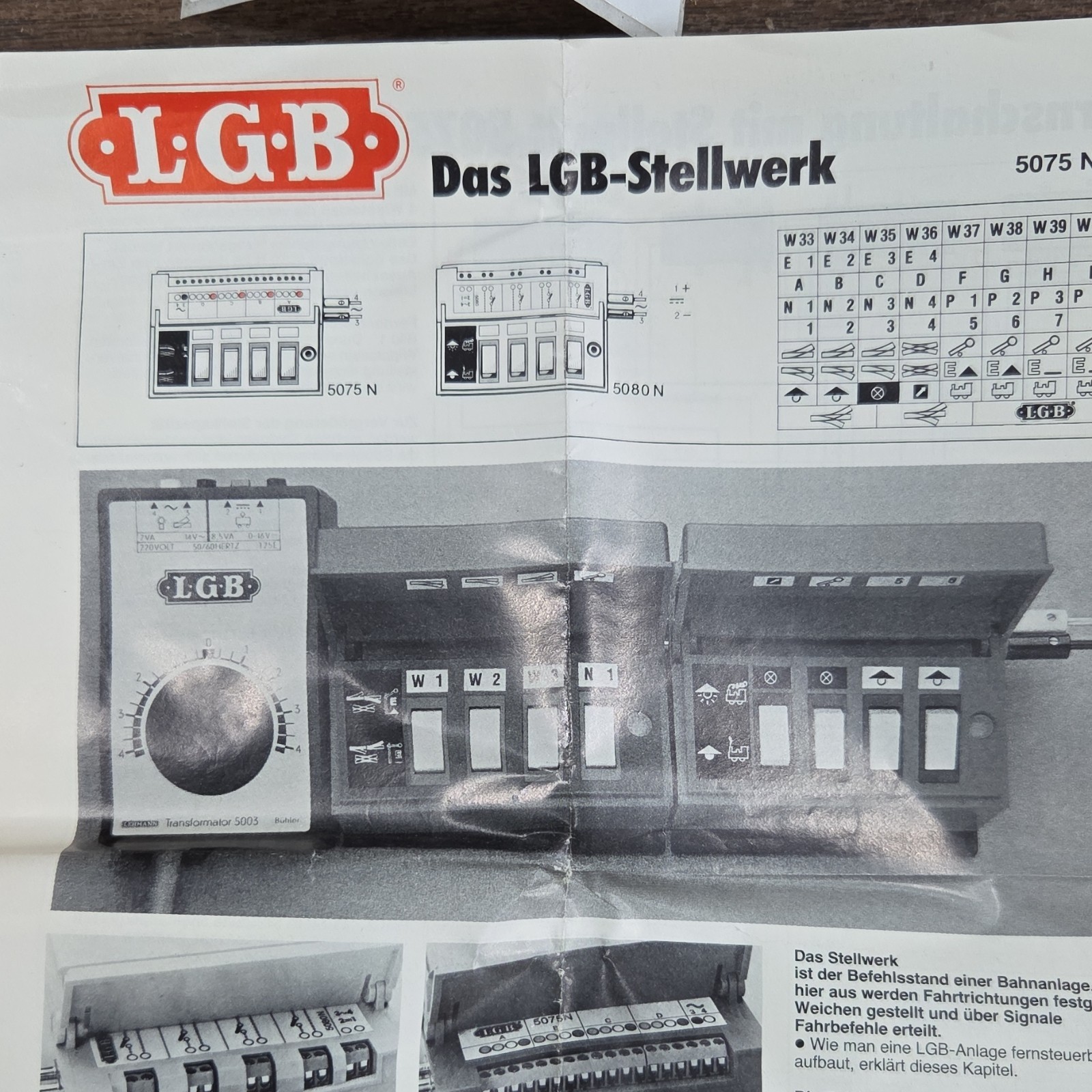 LGB 5080N Switch Control Box Yellow Plastic