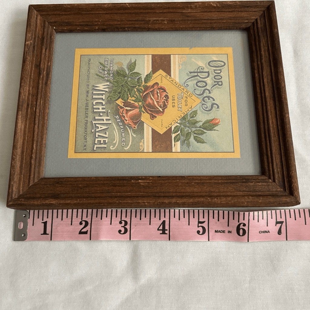 Vintage Standard American Witch Hazel Framed Label