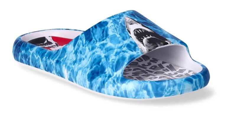 Jaws The Movie  Men's Comfort Slide Sandals Ground Up! Sizes 7, 8, 9, 10, 11, 12