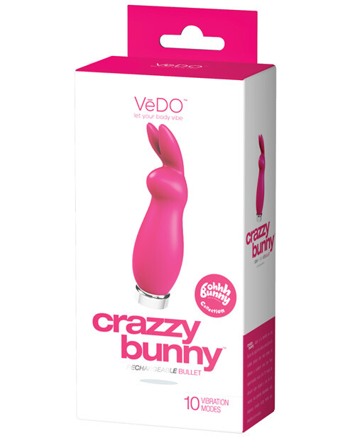 VeDO Crazzy Bunny Rechargeable Bullet Vibrator - Pretty In Pink
