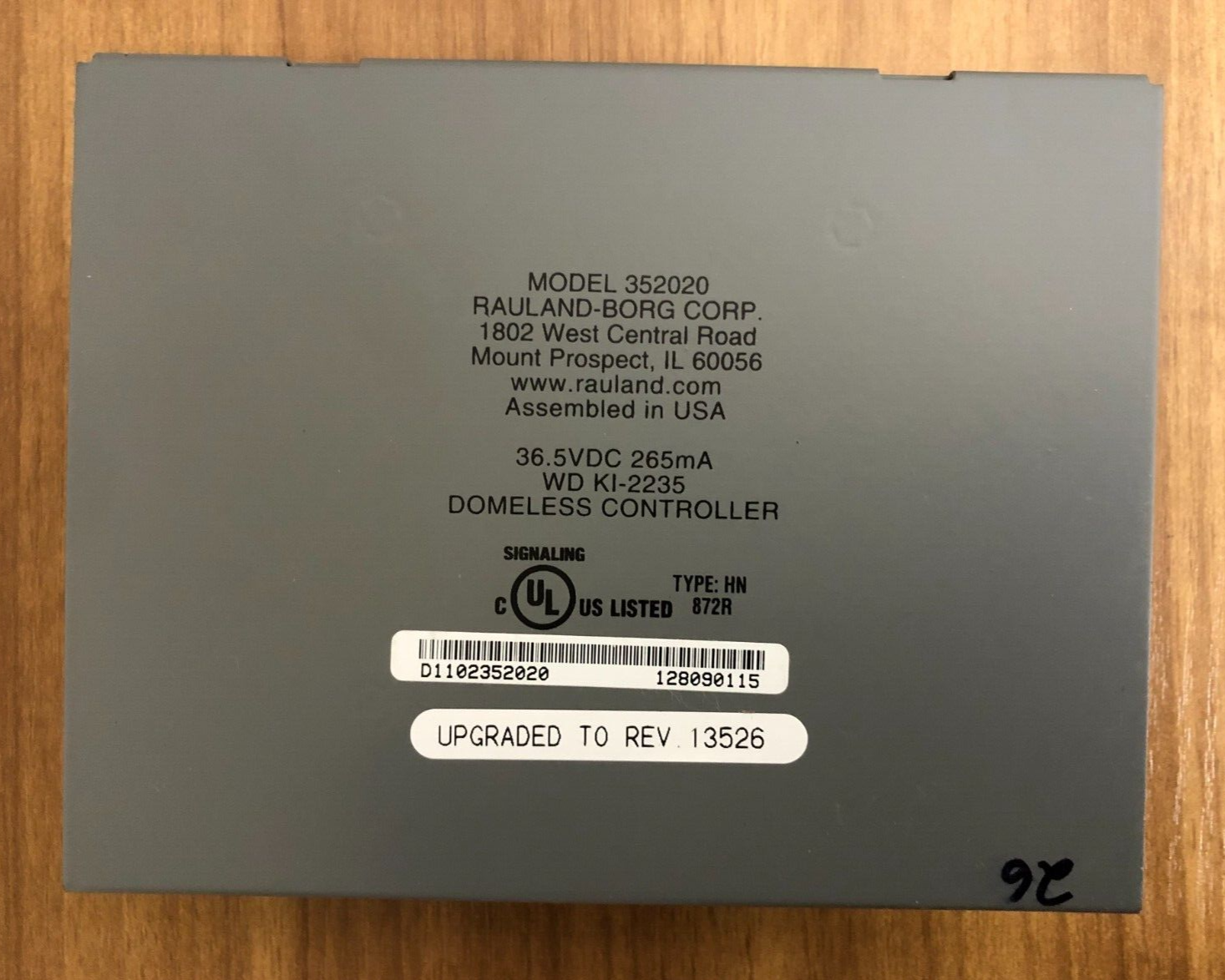 Rauland Responder 5 Domeless 352020 Corridor Controller V2