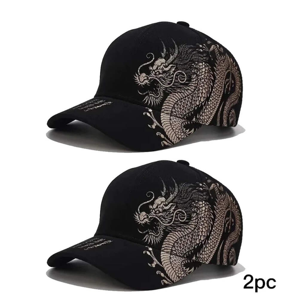 Dragon Pattern Baseball Hat Men Women National Tide Hip Hop Skateboarding Cap