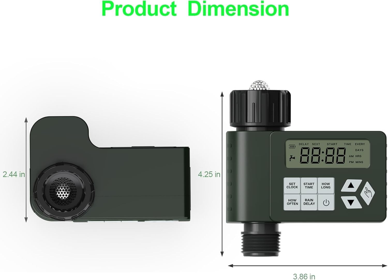Water Timer for Outdoor Garden Programmable Sprinkler Timer with Rain