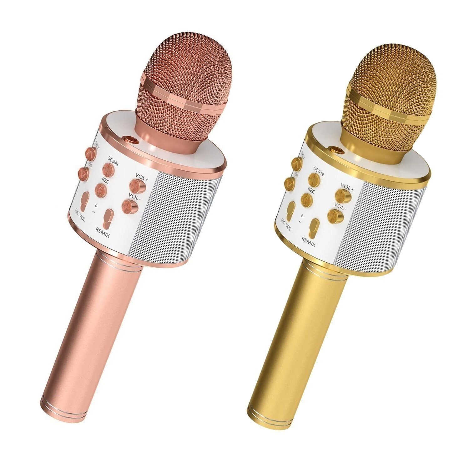 5Core Microphone 2Pc Wireless Karaoke Mic w Speaker Portable Bluetooth Microfono
