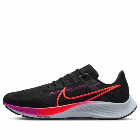 Nike Air Zoom Pegasus 38 Black Crimson Purple Sz 10 CW7356 011 Running Shoes