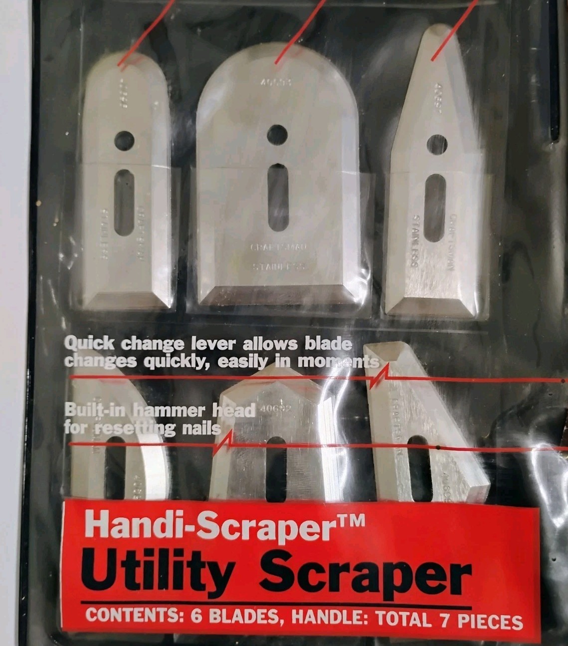 Craftsman Handi-Scraper Utility Scraper 940691 6-Blades NEW