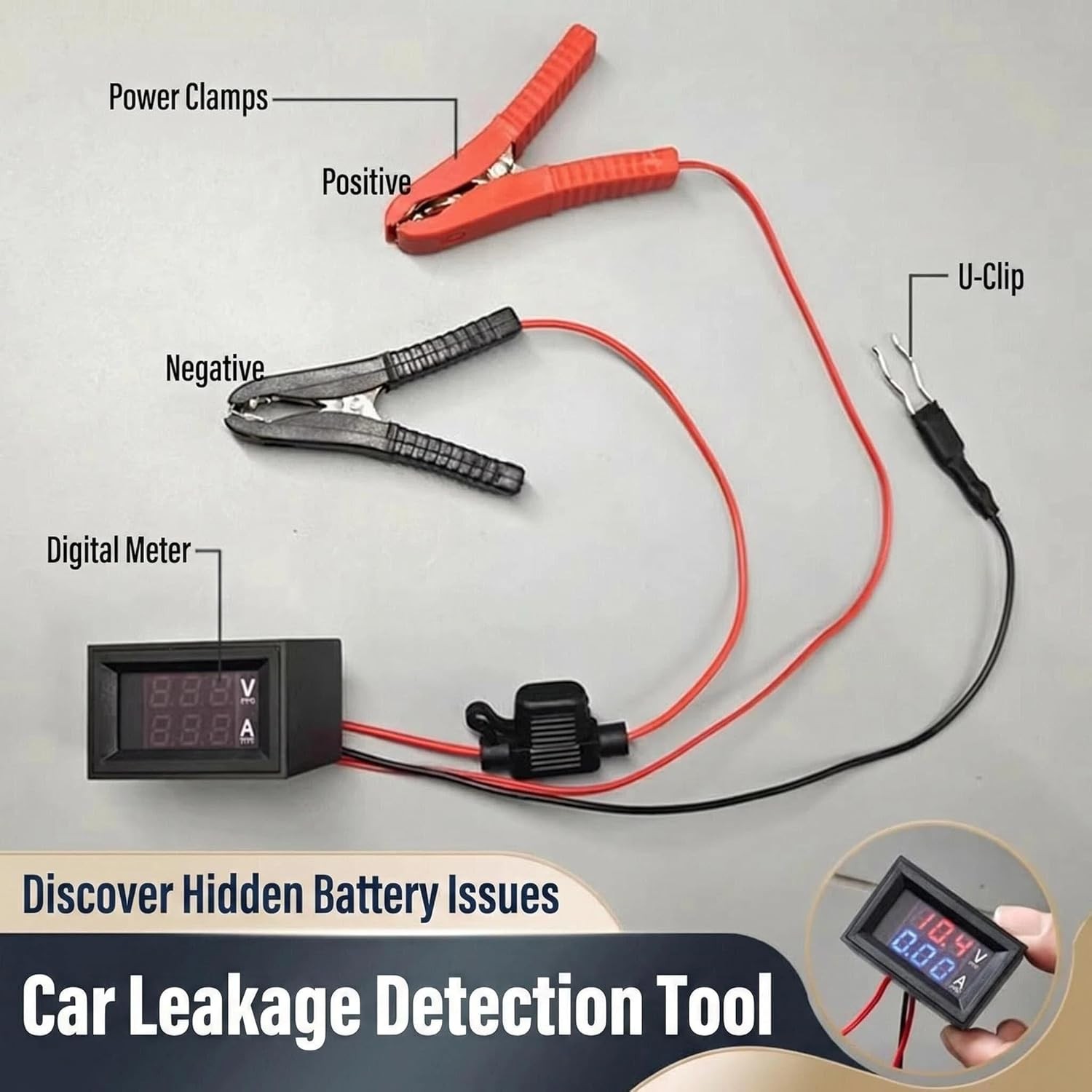 Automotive Parasitic Draw Tester Car Battery Leak Detector Finder DiagnosticTool