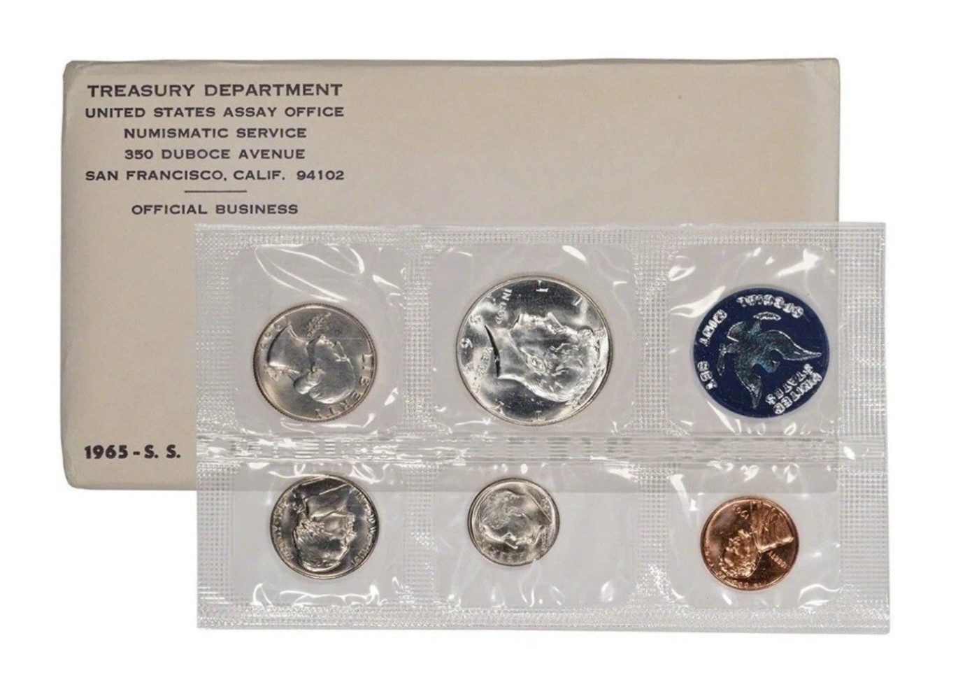 1965 SMS United States SILVER Special Mint Set in Original Packaging