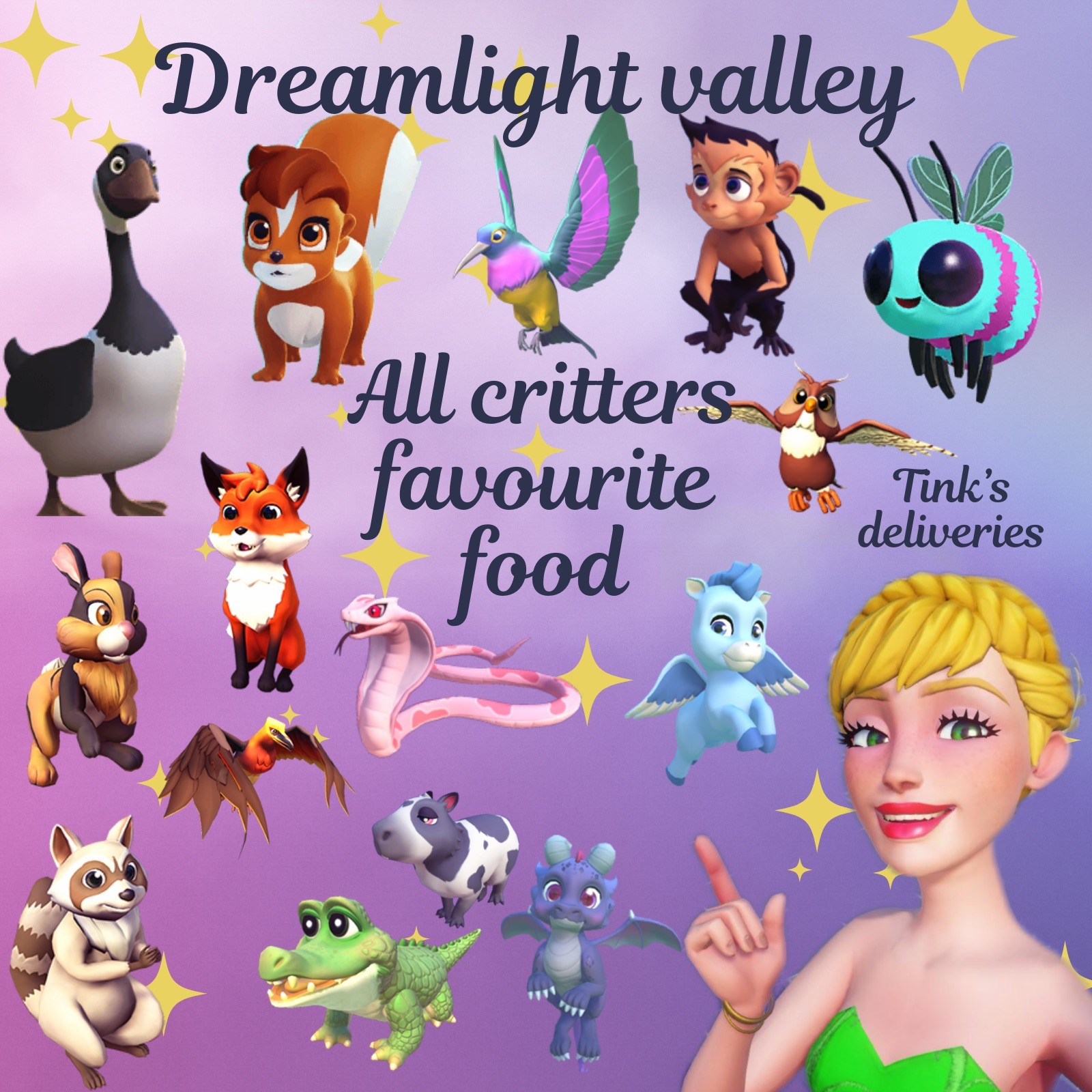 Dreamlight Valley Resources 💕 all critters favourite food