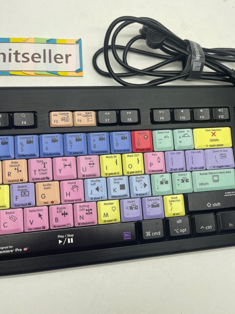 LogicKeyboard ASTRA Mac Wired Backlit for Adobe Premiere Pro backlit Fast Ship