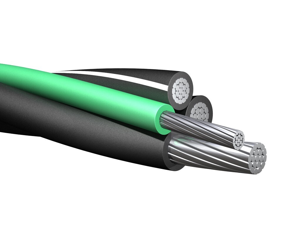 100' 4/0-4/0-2/0-4 Aluminum Mobile Home Feeder Cable (200 Amp) 600V
