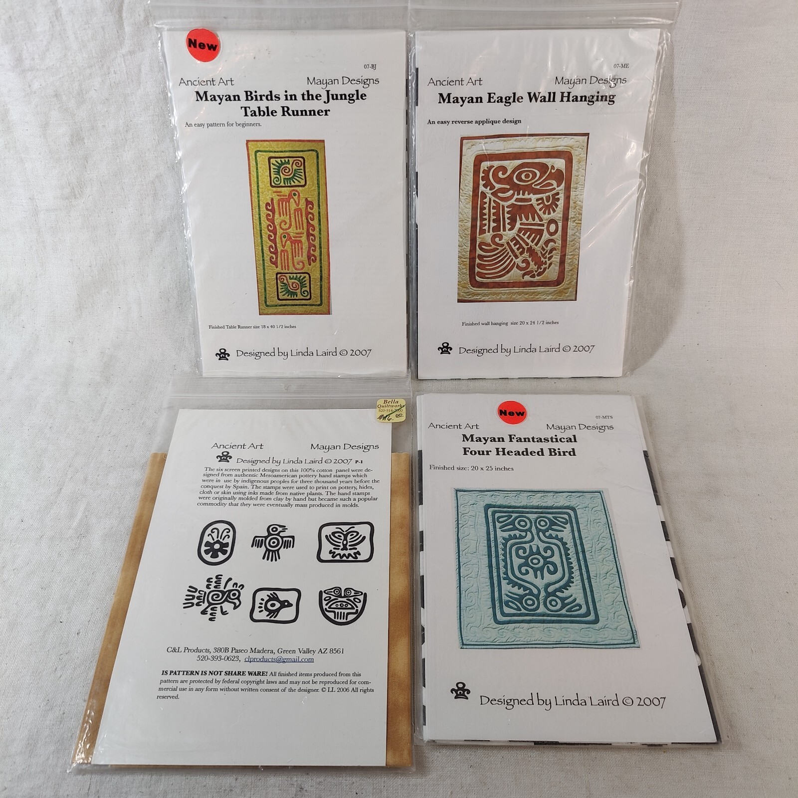 Mayan Designs Lot - Large Ancient Wall Art Southwestern Quilt Pattern Templates