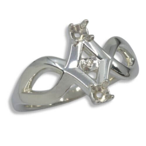 Pearl Accented Split Shank Ring Mounting