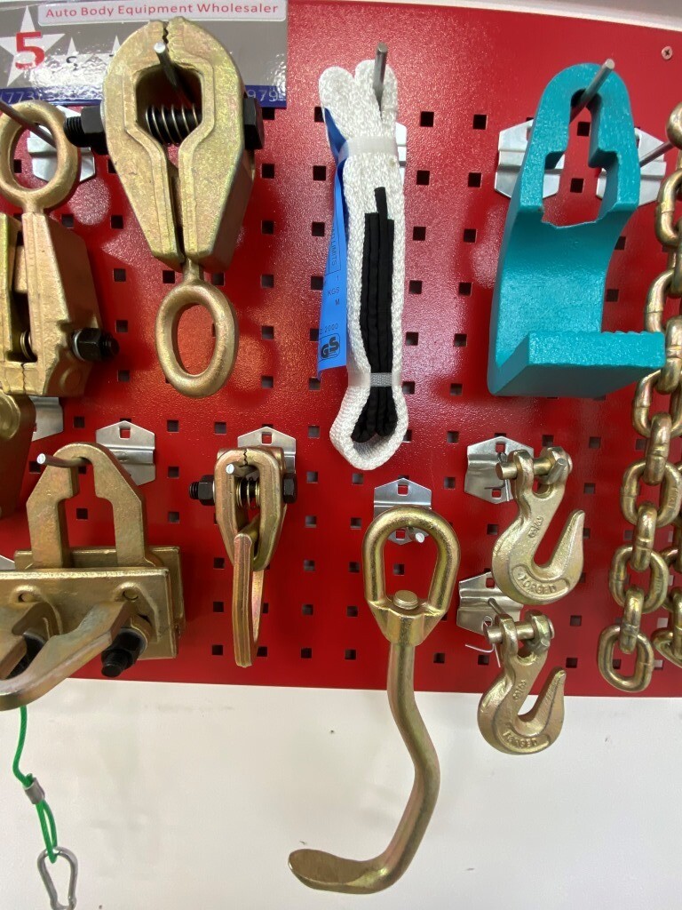 SET#55 HEAVY DUTY AUTO BODY FRAME MACHINE 16 PIECE PULLING TOOLS AND CLAMPS