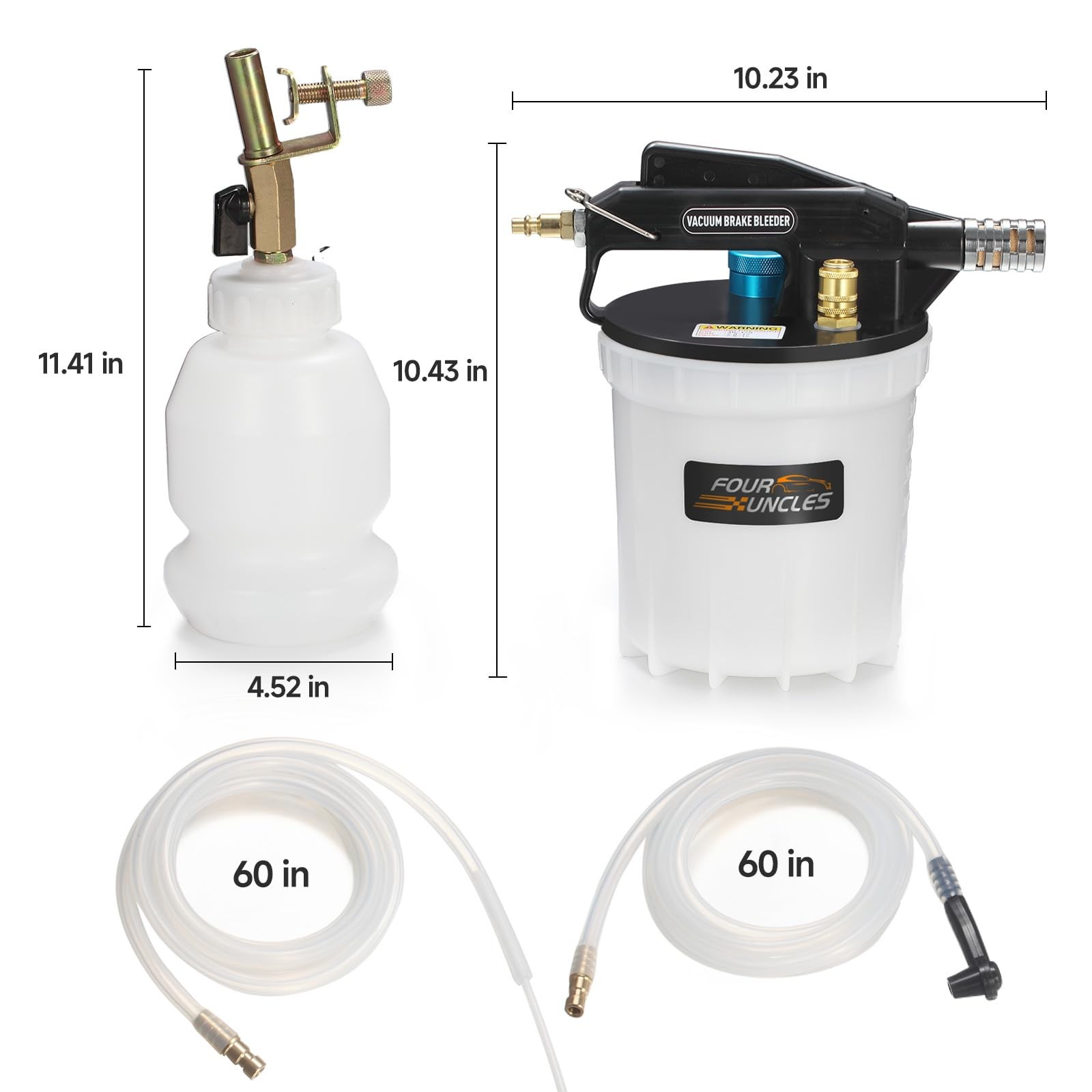 FOUR UNCLES 2L Pneumatic Brake Bleeder Vacuum Pump Kit Standard Version