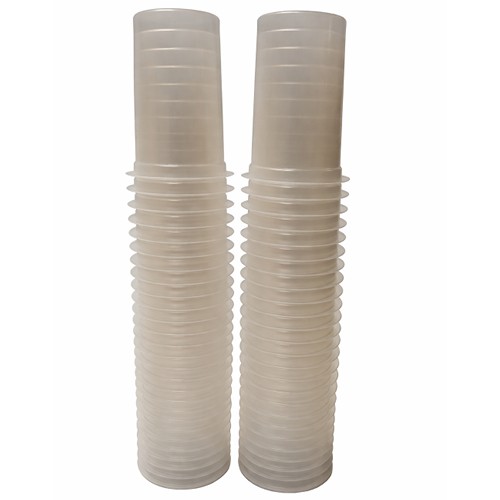DeVilbiss DeKups EVO 24 oz Disposable Cup, 125 Micron Lid Refill Kit, 50-Pack