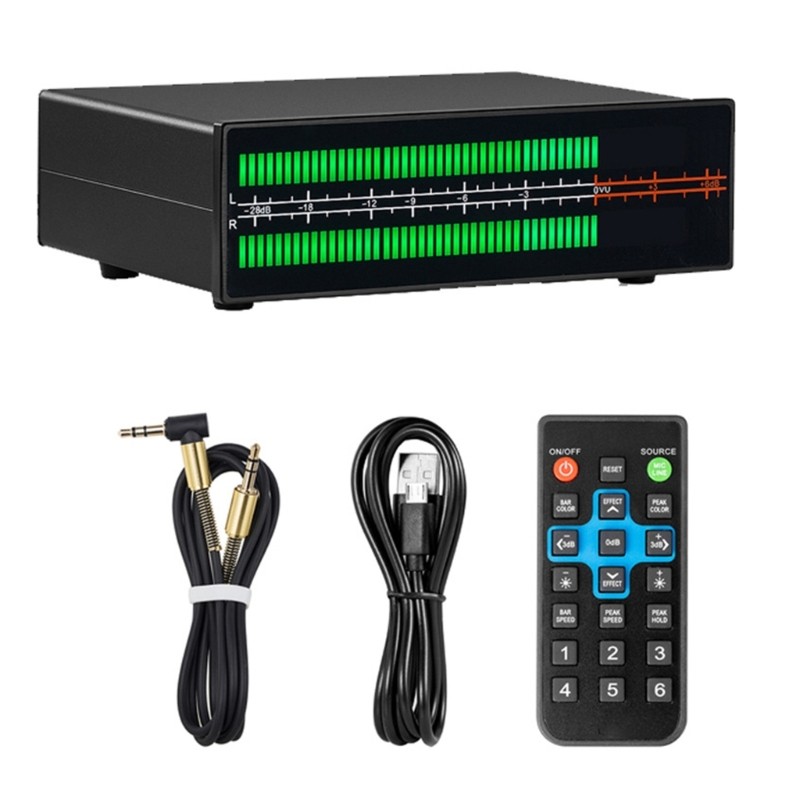 Music Spectrum Display Analyzer With LED Screen Auditory Indicator Meter