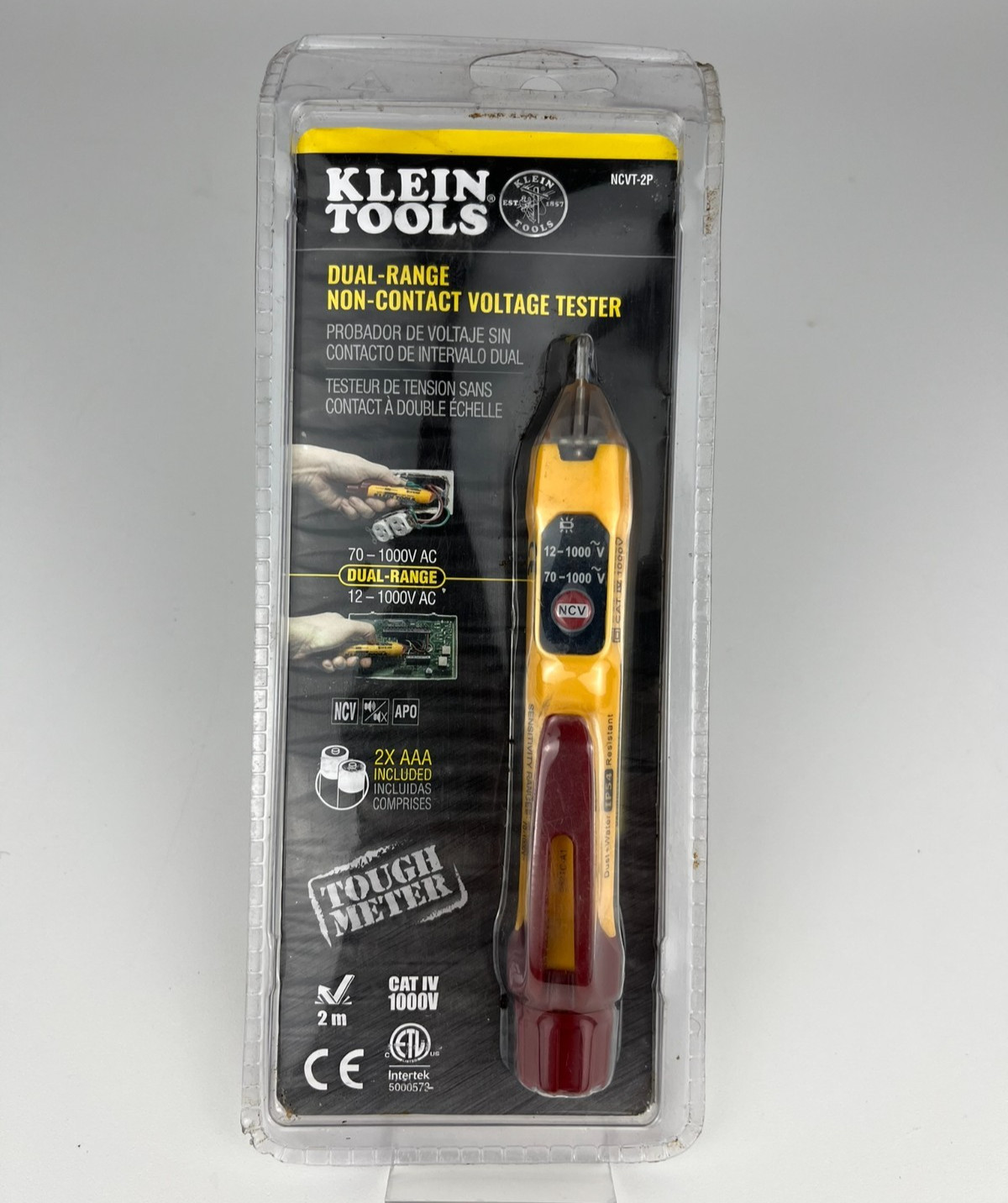 Klein Tools 12V to 1000V AV Dual Range Non-Contact Voltage Tester (NCVT-2P) New