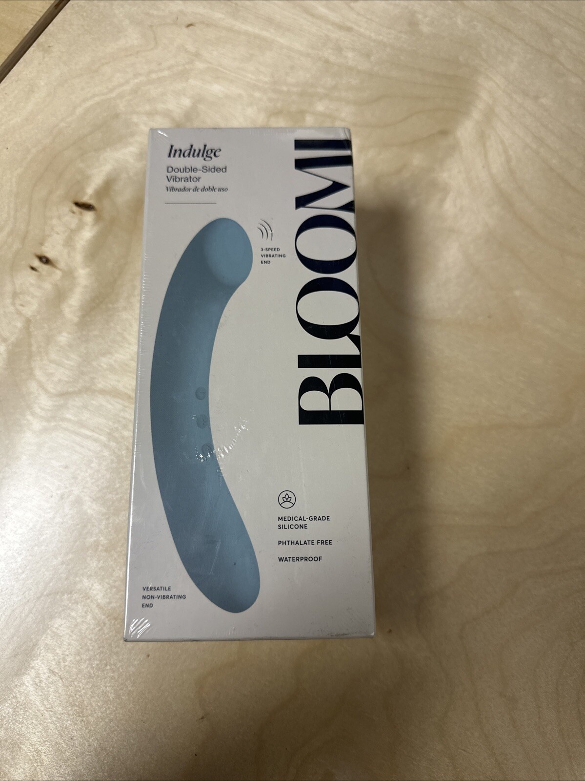 NEW Blooming Indulge Waterproof Rechargeable Double Sided Vibrator- 3 Speed