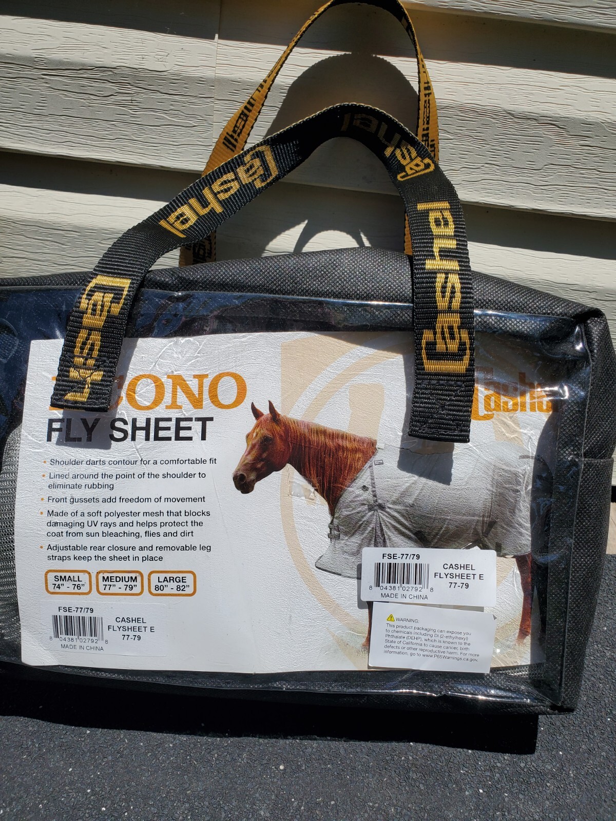 Cashel  ~ Econo Horse Flysheet ~ Size Medium 77"/ 79"  ~ Lightweight (Gray) ~New