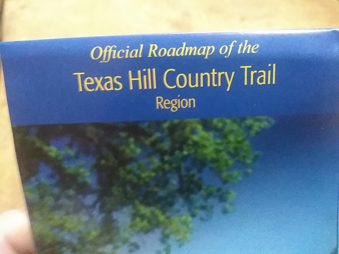 Texas Hill Country Trail Official Road Map Tourist Sites Informational Brochure